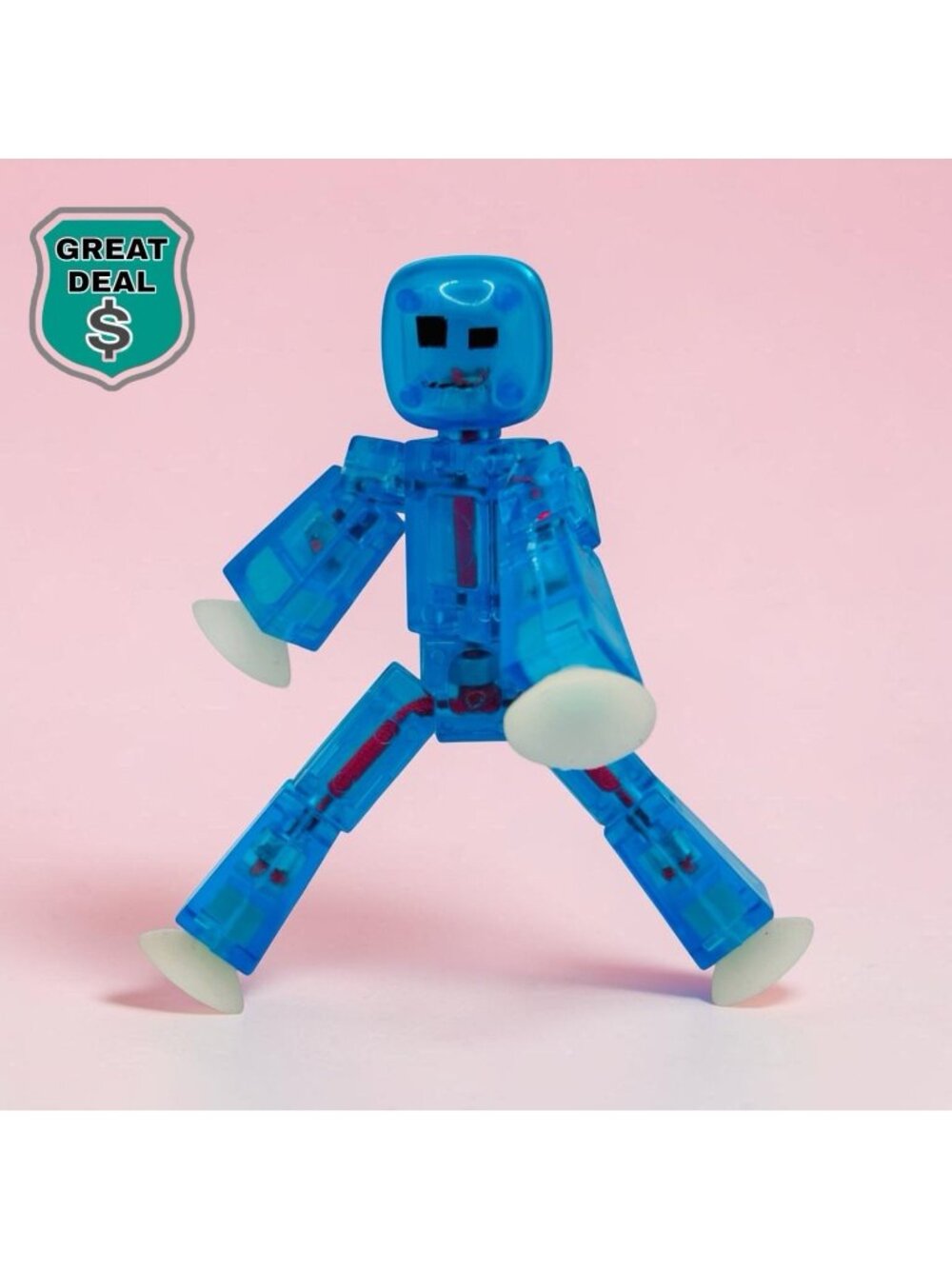 Stikbot, Translucent Light Blue Stikbot Figure, 3 Inches Zing
